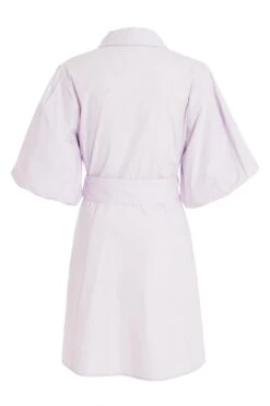 Lilac Puff Sleeve Shirt Dress 12 Lilac Puff Sleeve Shirt Dress -Deals Clothifyr Store 00100029340 ZB