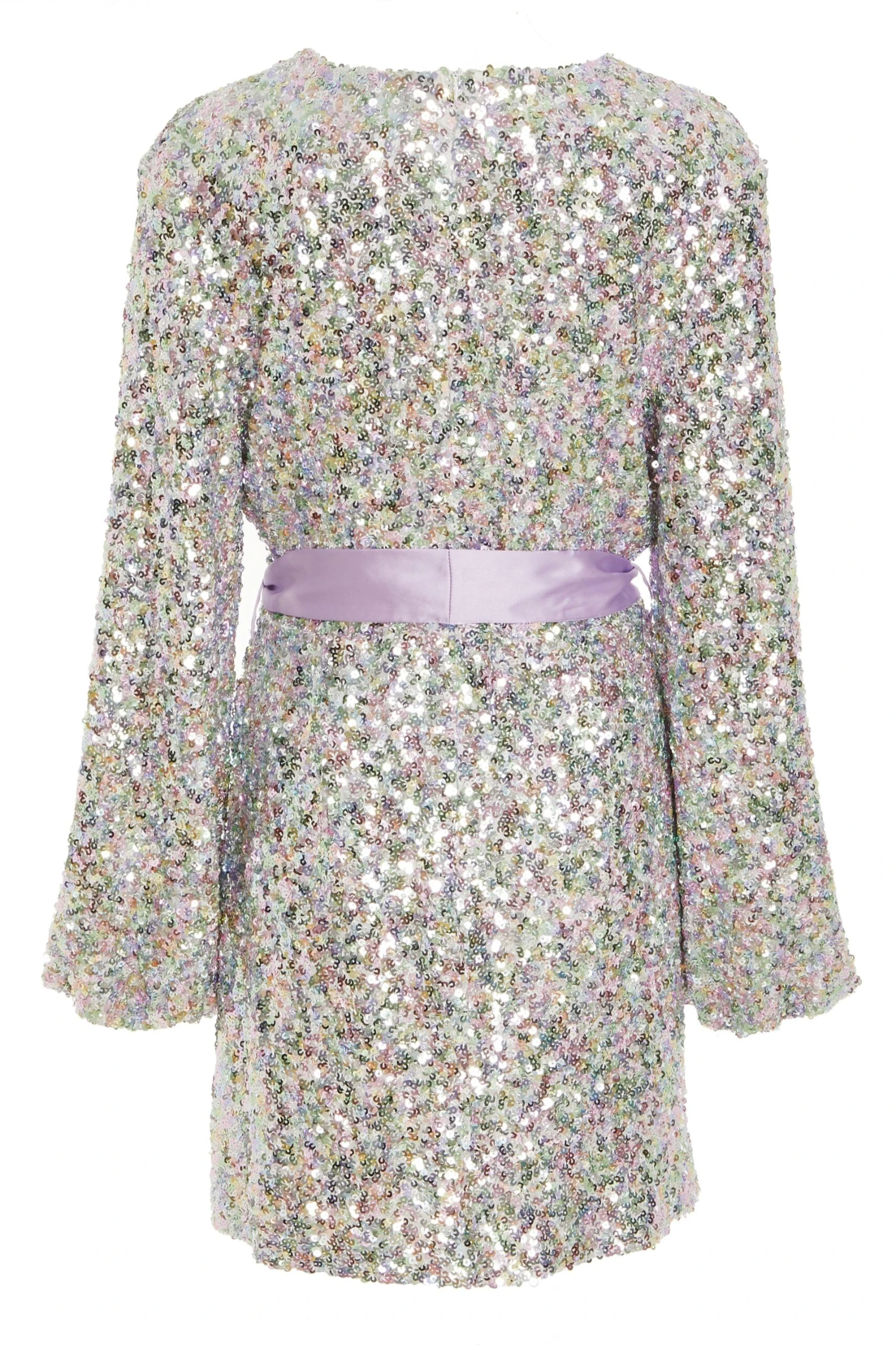 Petite Multicoloured Sequin Wrap Dress 7 Petite Multicoloured Sequin Wrap Dress - Image 5