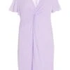Curve Lilac Knot Front Dress -Deals Clothifyr Store 00100033185 ZM
