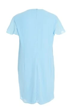 Curve Blue Knot Front Dress -Deals Clothifyr Store 00100033187 ZB