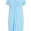 Curve Blue Knot Front Dress 1 Curve Blue Knot Front Dress -Deals Clothifyr Store 00100033187 ZM