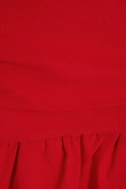 Red Ruched Mini Skirt -Deals Clothifyr Store 00100034082 ZS