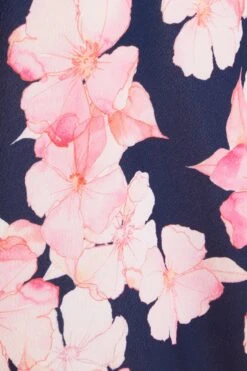 Curve Navy Floral Frill Hem Midi Dress 11 Curve Navy Floral Frill Hem Midi Dress -Deals Clothifyr Store 00100034136 ZS