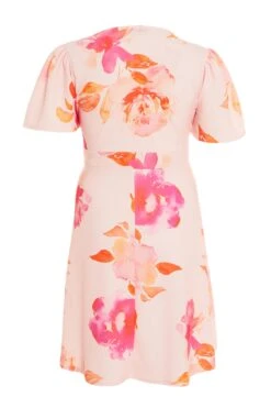 Curve Coral Floral Skater Dress -Deals Clothifyr Store 00100034829 ZB
