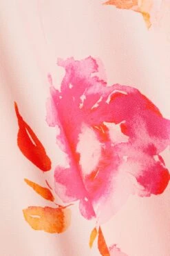 Curve Coral Floral Skater Dress -Deals Clothifyr Store 00100034829 ZS