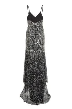 Petite Black Sequin Maxi Dress -Deals Clothifyr Store 00100035040 ZB