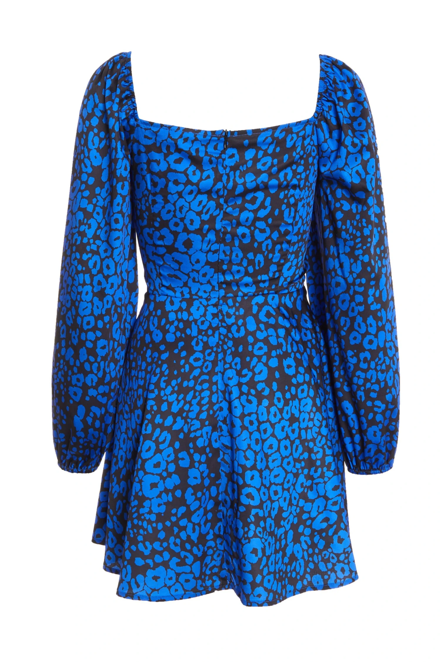 Petite Royal Blue Animal Print Mini Dress 7 Petite Royal Blue Animal Print Mini Dress - Image 5