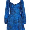 Petite Royal Blue Animal Print Mini Dress -Deals Clothifyr Store 00100035337 ZM