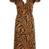 Petite Rust Animal Print Midi Dress 2 Petite Rust Animal Print Midi Dress -Deals Clothifyr Store 00100035338 ZM