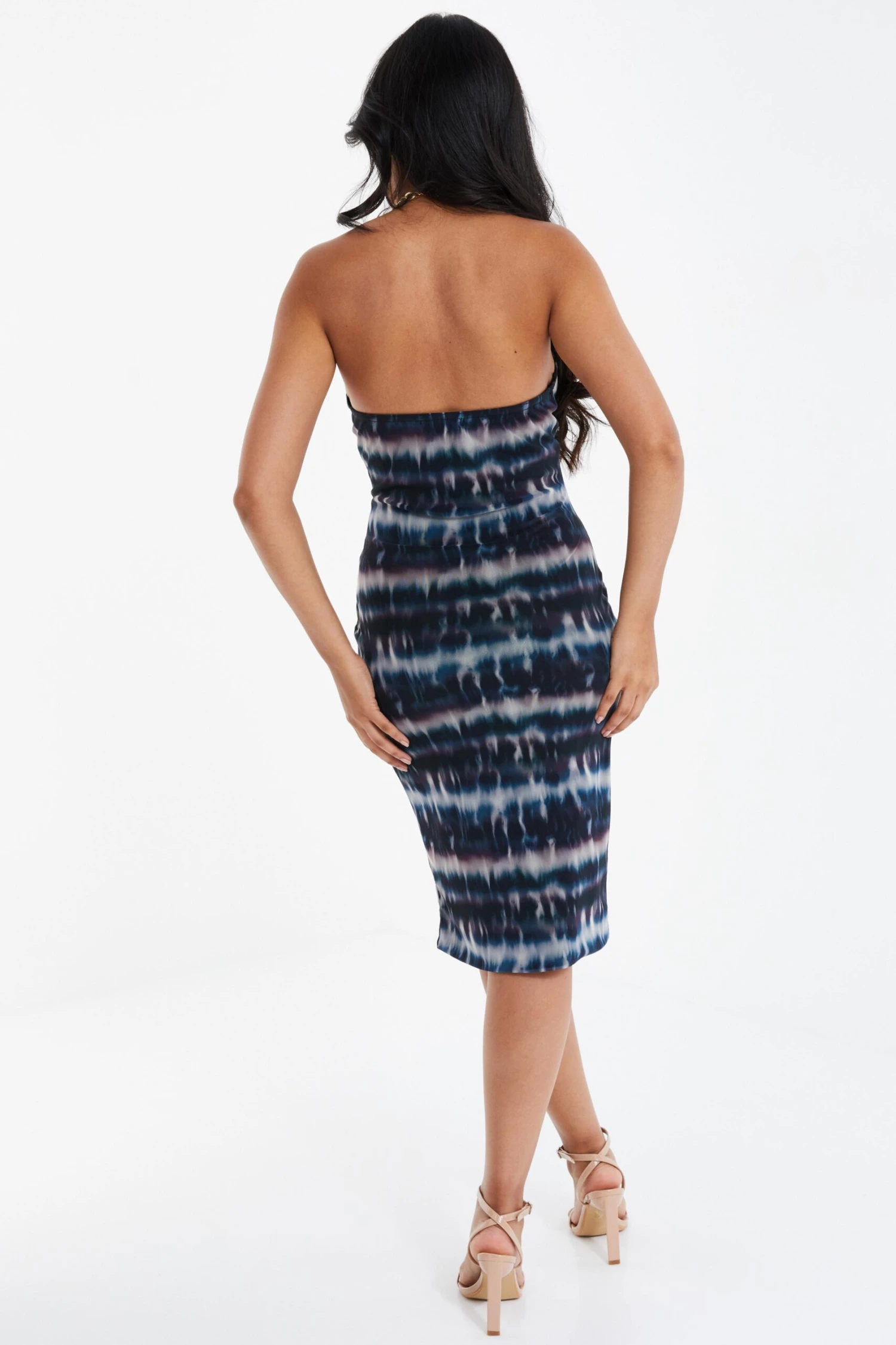 Petite Stone Marble Print Mesh Midi Dress 5 Petite Stone Marble Print Mesh Midi Dress - Image 3