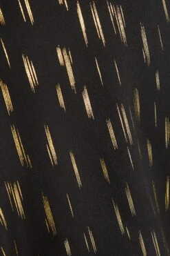 Petite Black Metallic Stripe Skater Dress -Deals Clothifyr Store 00100035651 ZS