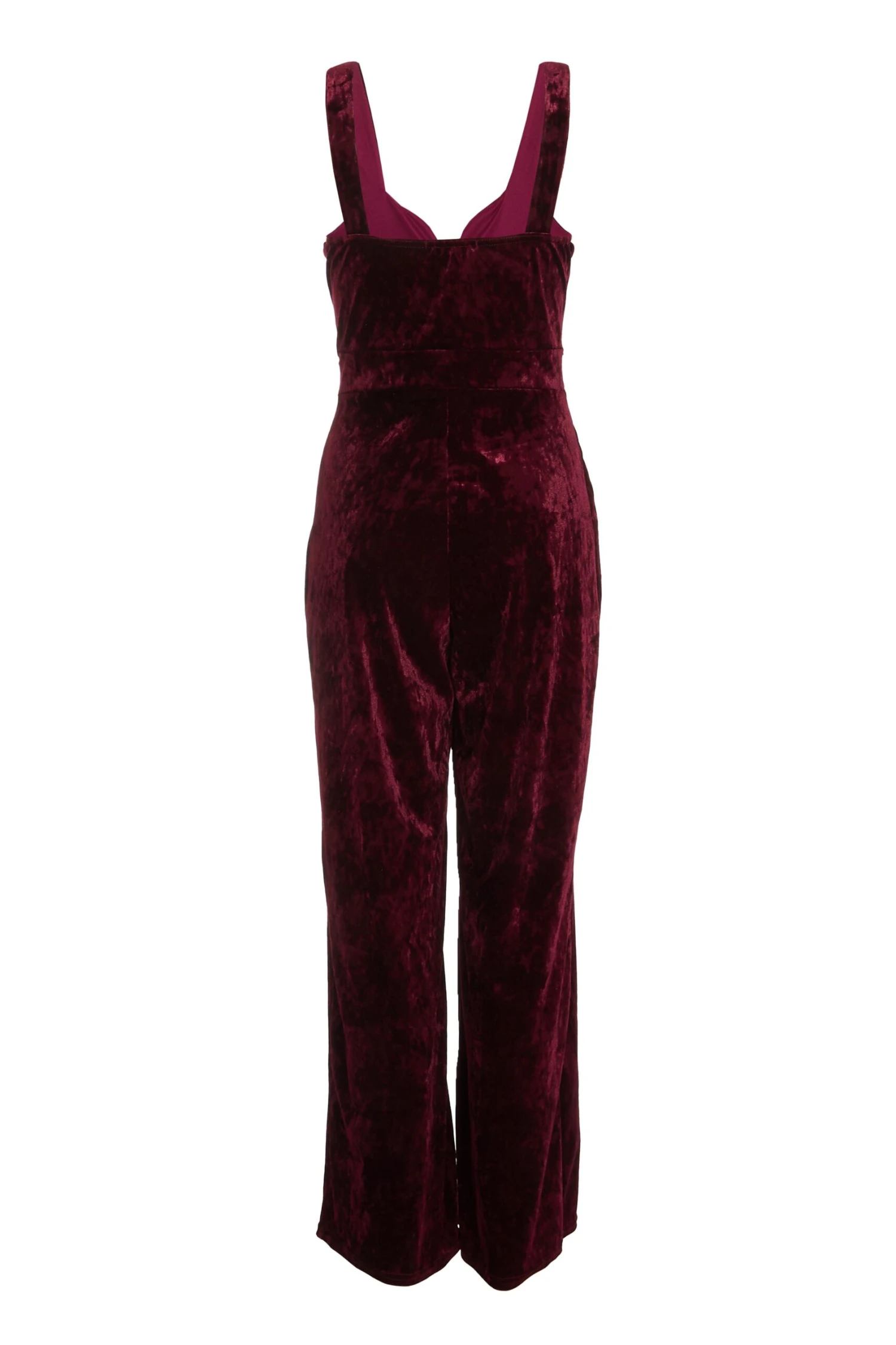 Petite Berry Velvet Palazzo Jumpsuit 7 Petite Berry Velvet Palazzo Jumpsuit - Image 5