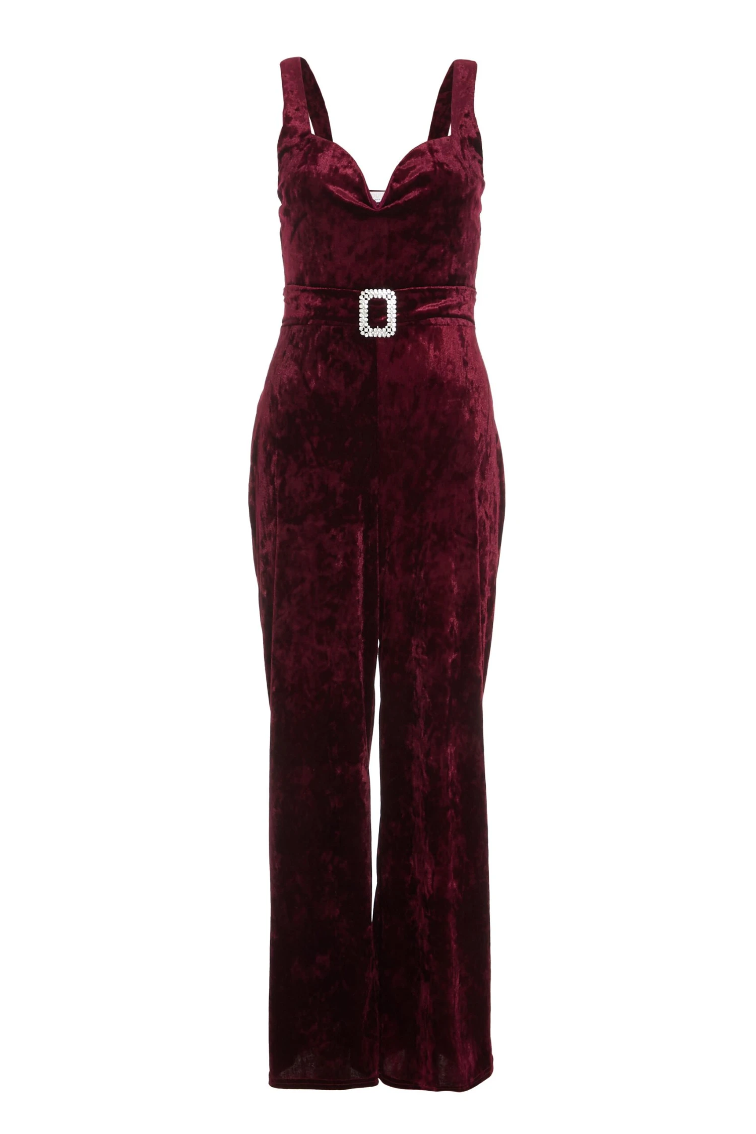 Petite Berry Velvet Palazzo Jumpsuit 3 Petite Berry Velvet Palazzo Jumpsuit