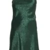 Curve Bottle Green Satin Jacquard Floral Dress 2 Curve Bottle Green Satin Jacquard Floral Dress -Deals Clothifyr Store 00100036016 ZM