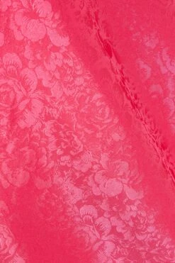 Curve Pink Satin Jacquard Floral Dress -Deals Clothifyr Store 00100036017 ZS