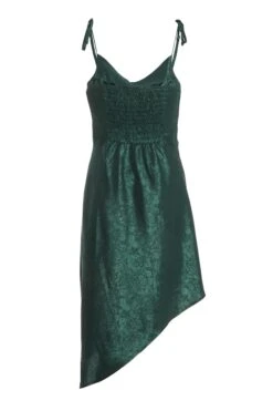 Petite Bottle Green Satin Jacquard Floral Midi Dress 12 Petite Bottle Green Satin Jacquard Floral Midi Dress -Deals Clothifyr Store 00100036027 ZB