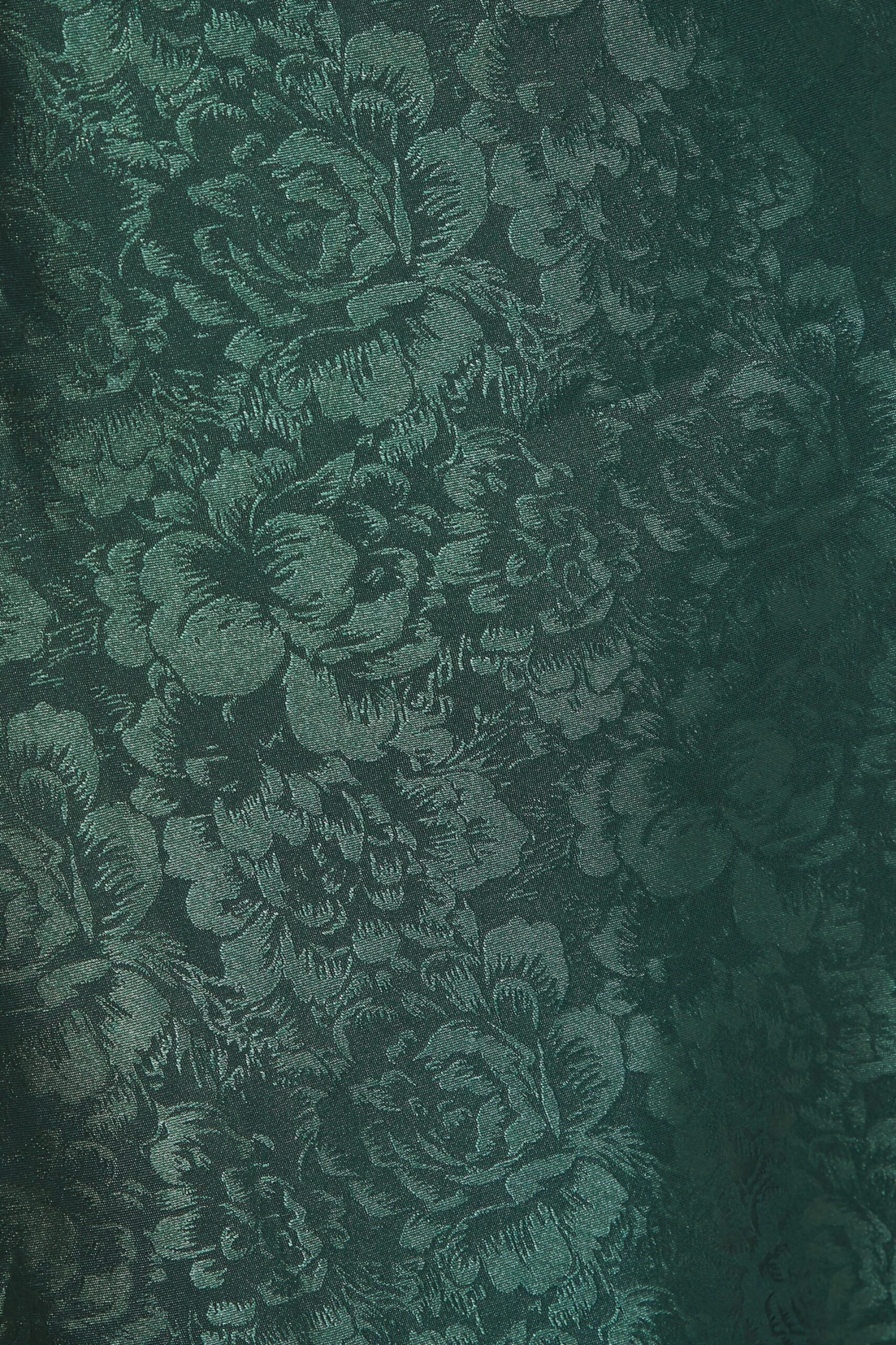 Petite Bottle Green Satin Jacquard Floral Midi Dress 8 Petite Bottle Green Satin Jacquard Floral Midi Dress - Image 6