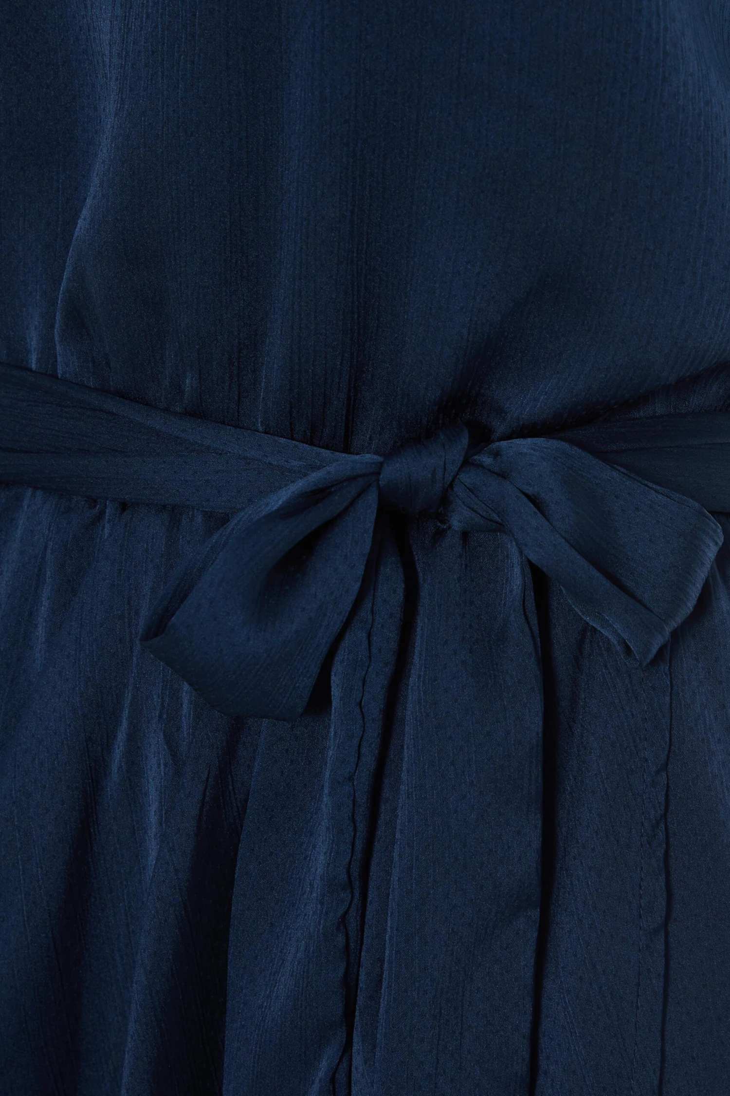 Curve Navy Satin One Shoulder Midi Dress 8 Curve Navy Satin One Shoulder Midi Dress - Image 6