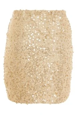 Gold Sequin Mini Skirt 12 Gold Sequin Mini Skirt -Deals Clothifyr Store 00100036035 ZB
