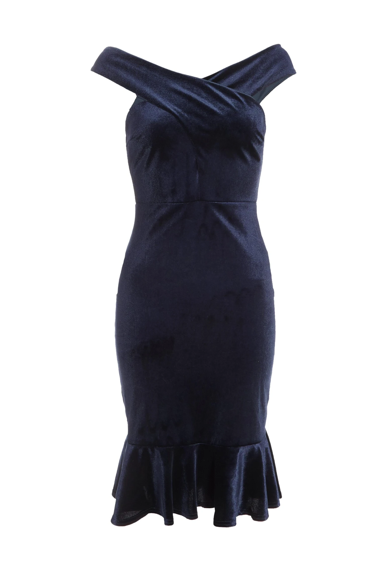 Petite Royal Blue Velvet Midi Dress 3 Petite Royal Blue Velvet Midi Dress