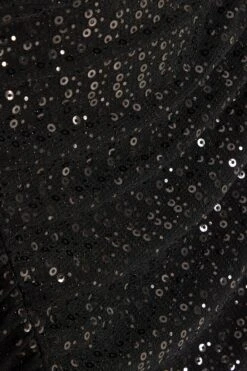 Curve Black Sequin Bardot Mini Dress -Deals Clothifyr Store 00100036100 ZS