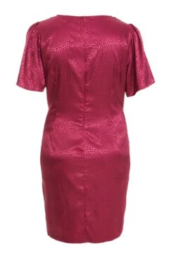 Curve Berry Satin Animal Print Midi Dress 12 Curve Berry Satin Animal Print Midi Dress -Deals Clothifyr Store 00100036103 ZB