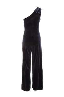 Petite Navy Velvet Bow Palazzo Jumpsuit -Deals Clothifyr Store 00100036108 ZB