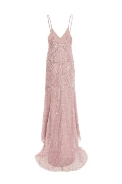 Petite Pink Sequin Fishtail Maxi Dress -Deals Clothifyr Store 00100036127 ZB