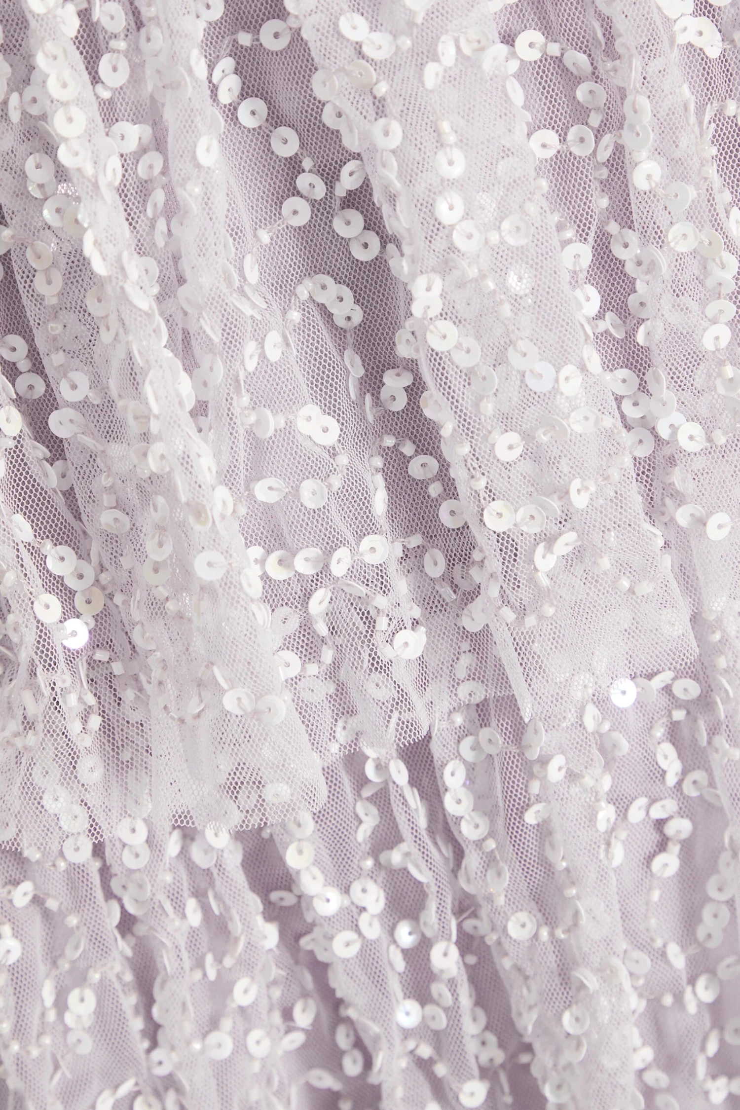 Curve Lilac Sequin Tiered Midi Dress 8 Curve Lilac Sequin Tiered Midi Dress - Image 6