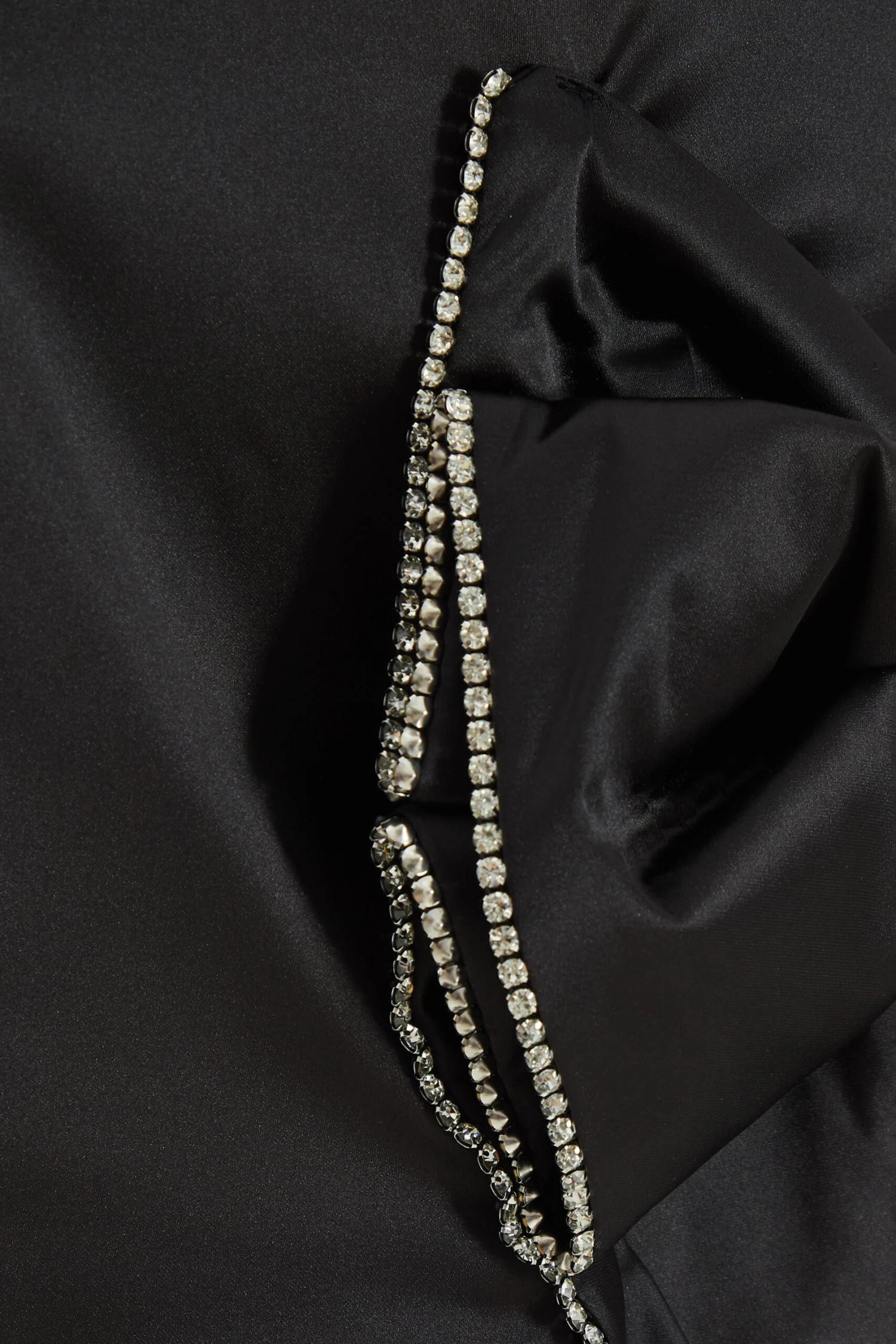 Black Satin Bow Mini Skirt 8 Black Satin Bow Mini Skirt - Image 6