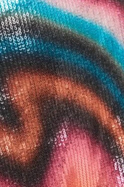 Multicoloured Sequin Marble Print Mini Skirt -Deals Clothifyr Store 00100036199 ZS