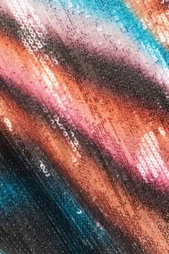 Multicoloured Sequin Marble Knot Crop Top -Deals Clothifyr Store 00100036200 ZS