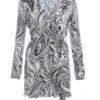 Black Plisse Swirl Wrap Dress 1 Black Plisse Swirl Wrap Dress -Deals Clothifyr Store 00100036323 ZM