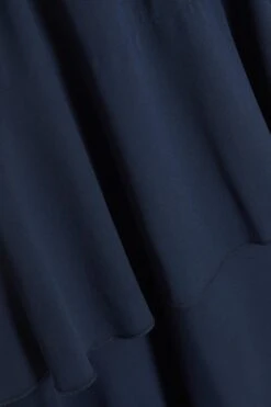 Curve Navy Chiffon Tiered Midaxi Dress -Deals Clothifyr Store 00100036335 ZS