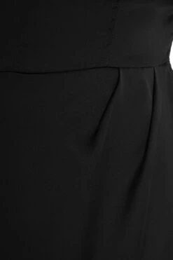 Curve Black Satin Ruched Midi Dress 13 Curve Black Satin Ruched Midi Dress -Deals Clothifyr Store 00100036344 ZS