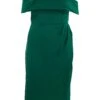 Curve Bottle Green Satin Ruched Midi Dress 1 Curve Bottle Green Satin Ruched Midi Dress -Deals Clothifyr Store 00100036345 ZM