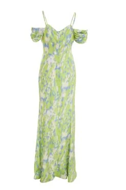 Petite Lime Marble Print Satin Maxi Dress -Deals Clothifyr Store 00100036465 ZB