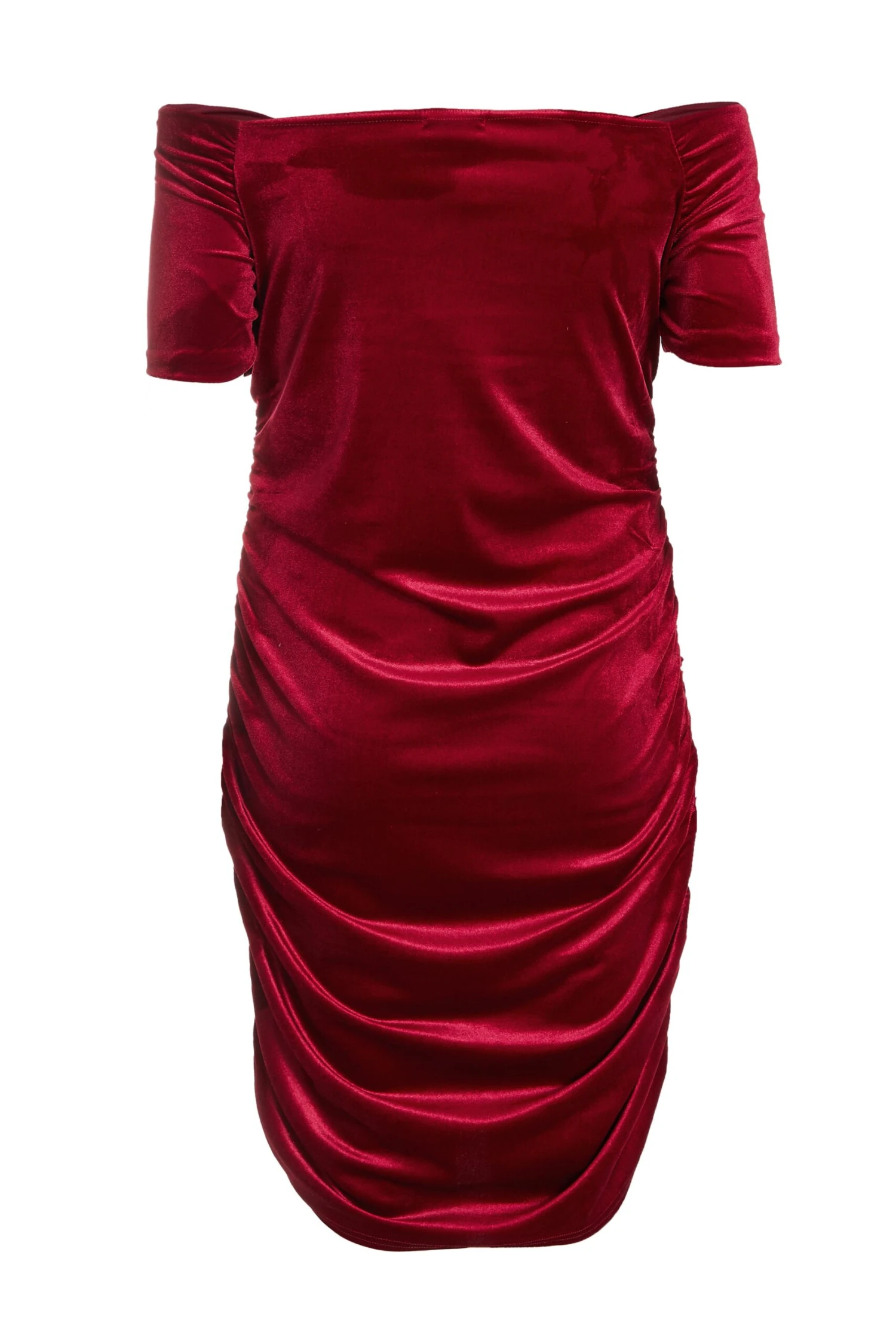 Curve Berry Velvet Ruched Midi Dress 7 Curve Berry Velvet Ruched Midi Dress - Image 5