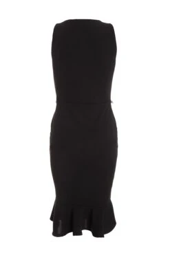 Petite Black Diamante Frill Midi Dress -Deals Clothifyr Store 00100036482 ZB