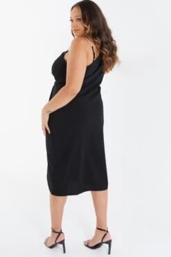 Curve Black One Shoulder Diamante Midi Dress -Deals Clothifyr Store 00100036484 XB