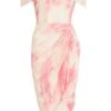 Petite Pink Brush Stroke Bardot Midi Dress -Deals Clothifyr Store 00100036544 ZM