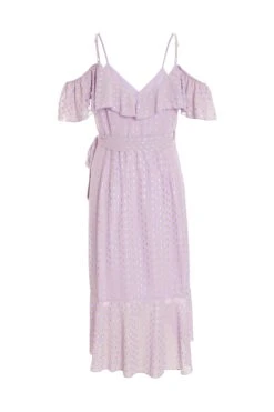 Petite Lilac Chiffon Foil Midi Dress -Deals Clothifyr Store 00100036547 ZB