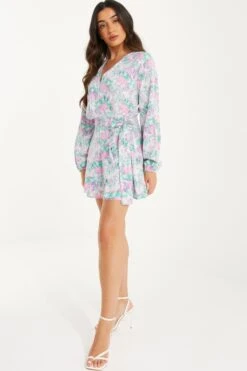 Petite Pink Smudge Print Playsuit 11 Petite Pink Smudge Print Playsuit -Deals Clothifyr Store 00100036549 XS