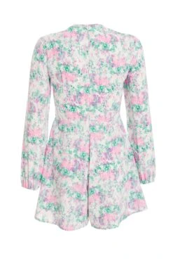 Petite Pink Smudge Print Playsuit 12 Petite Pink Smudge Print Playsuit -Deals Clothifyr Store 00100036549 ZB