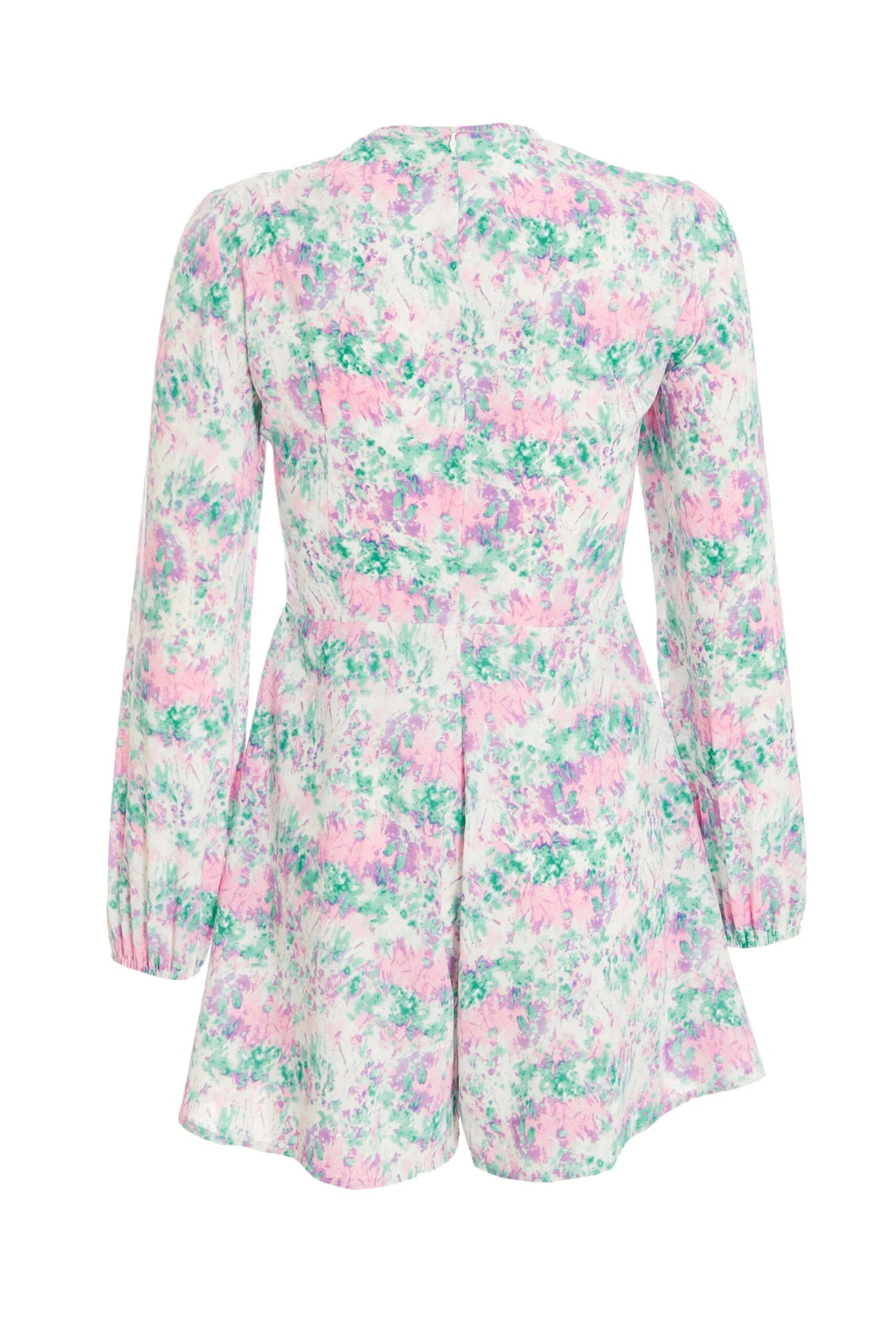 Petite Pink Smudge Print Playsuit 7 Petite Pink Smudge Print Playsuit - Image 5