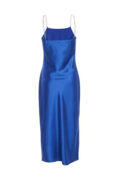 Petite Blue Satin Diamante Maxi Dress -Deals Clothifyr Store 00100036550 ZB
