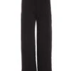 Petite Black Embellished Trim Palazzo Trousers