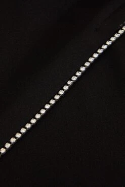 Petite Black Embellished Trim Palazzo Trousers -Deals Clothifyr Store 00100036568 ZS