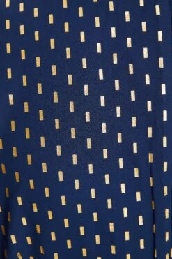 Curve Navy Chiffon Metallic Wrap Dress 13 Curve Navy Chiffon Metallic Wrap Dress -Deals Clothifyr Store 00100036806 ZS