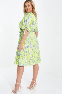 Curve Lime Marble Print Midi Dress 10 Curve Lime Marble Print Midi Dress -Deals Clothifyr Store 00100036812 XB